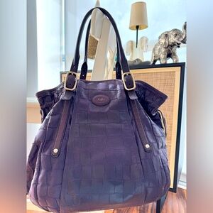 TOD’S G-BAG SACCA Crocodile Embossed Tote Bag